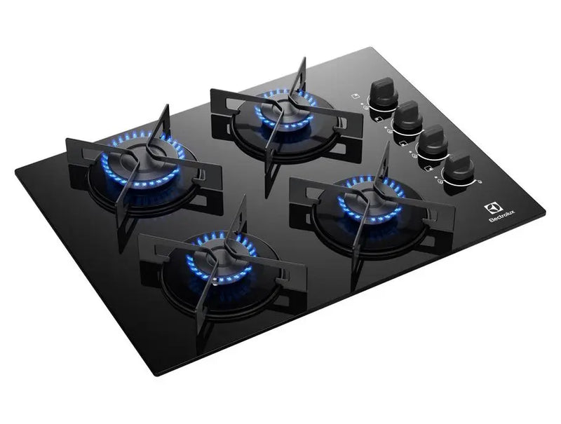 Cooktop 4 Bocas a Gás GLP Preto Efficient KE4GR