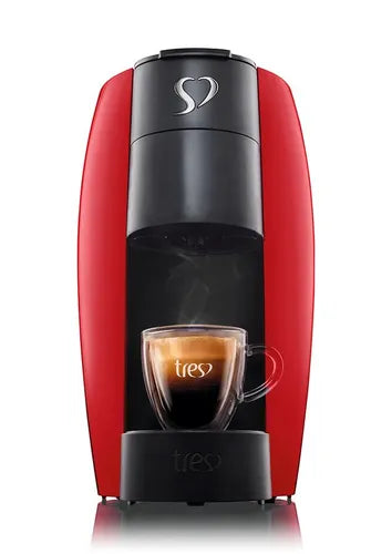 Cafeteira Espresso LOV Vermelha - TRES 3 Corações