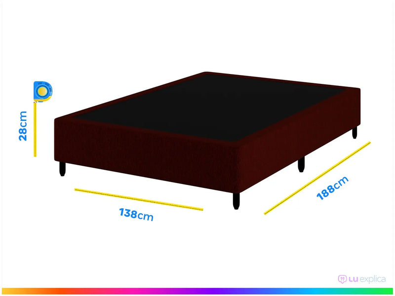 Cama Box Casal (Box + Colchão) Plumatex de Mola - Ensacada 53cm de Altura Turim