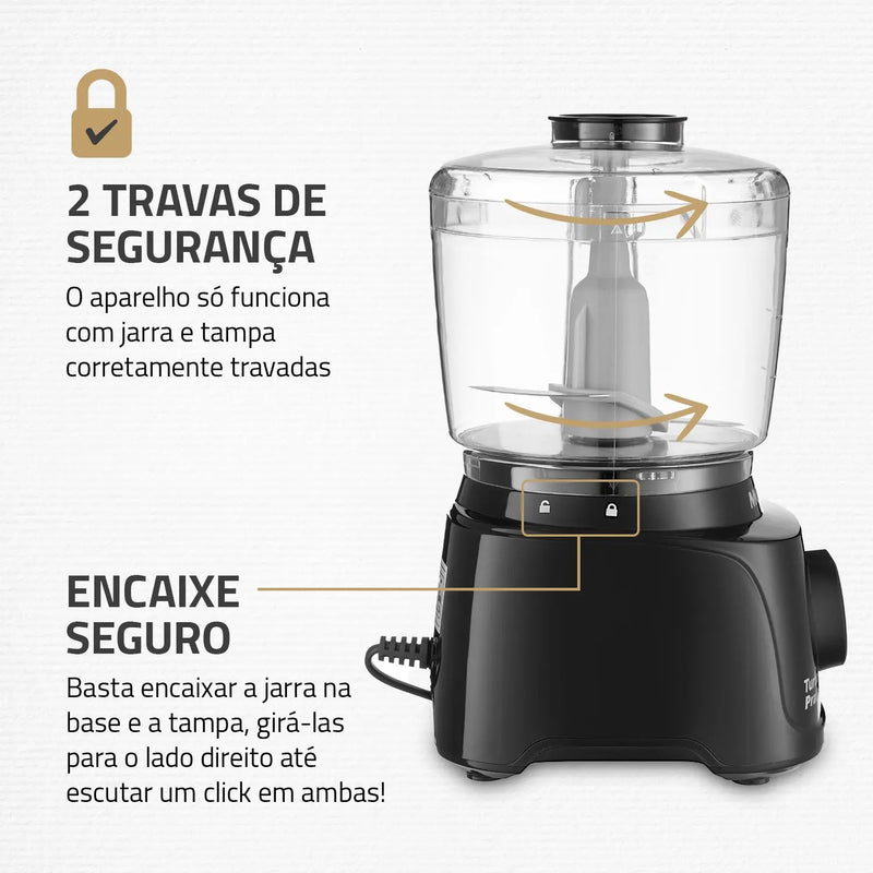 Miniprocessador de Alimentos Turbo Pratic Mondial MP-16 300w 110v