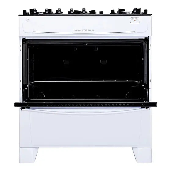 Fogão 5 Bocas Com Mesa de Vidro Atlas Mônaco Top Glass Branco - Bivolt