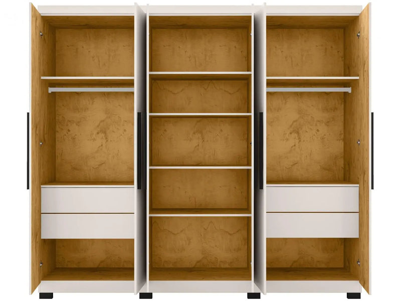 Guarda-roupa Casal com Espelho 6 Portas 4 Gavetas Araplac Braga