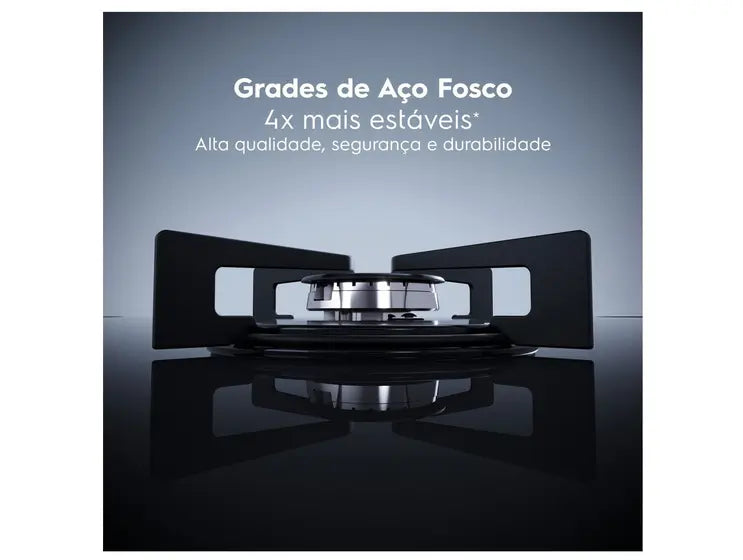 Cooktop 4 Bocas a Gás GLP Preto Efficient KE4GR